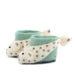 Handmade Felted Wool Seal Slippers with Suede Soles